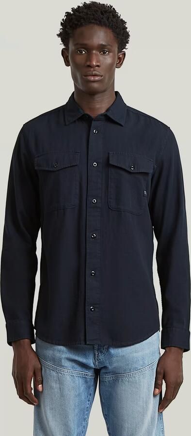 G-Star RAW Marine Slim Overhemd Donkerblauw Heren