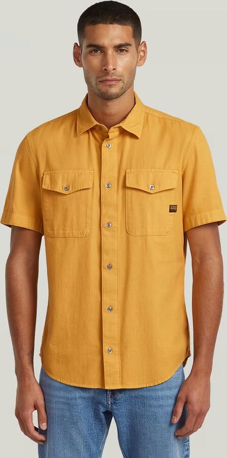 G-Star RAW Marine Slim Overhemd Geel Heren
