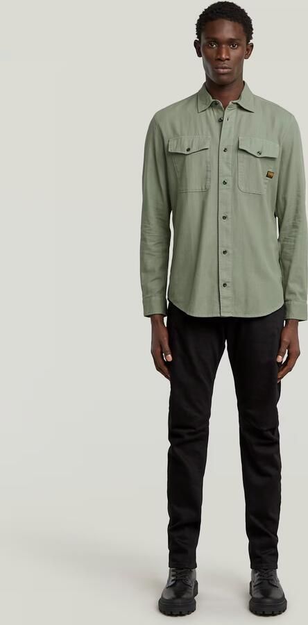 G-Star RAW Jeans overhemd Marine Slim met klepzakken - Foto 11
