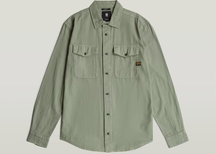 G-Star Raw slim fit vrijetijdsoverhemd met labelpatch model 'Marine' - Foto 11
