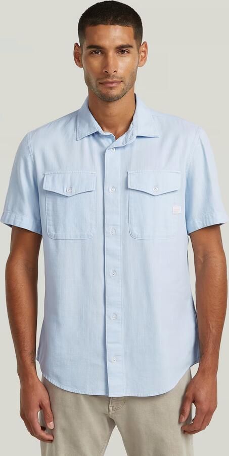 G-Star RAW Marine Slim Overhemd Lichtblauw Heren