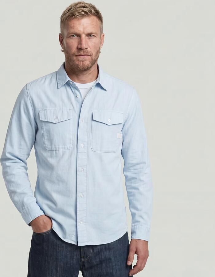G-Star RAW Marine Slim Overhemd Lichtblauw Heren - Foto 7