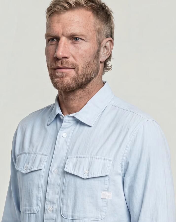 G-Star RAW Marine Slim Overhemd Lichtblauw Heren - Foto 5