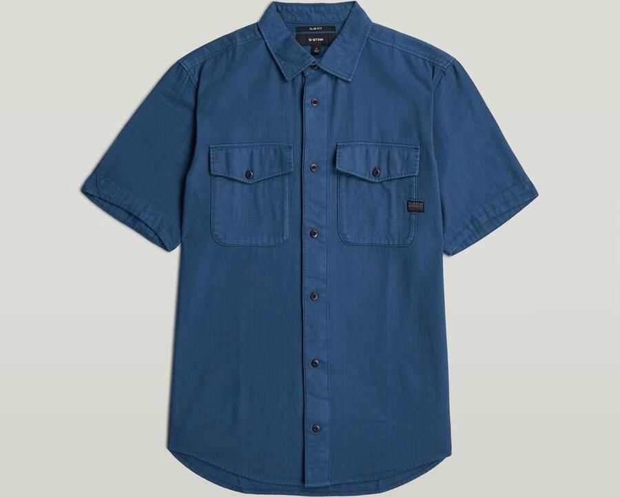 G-Star RAW Marine Slim Overhemd Midden blauw Heren - Foto 3