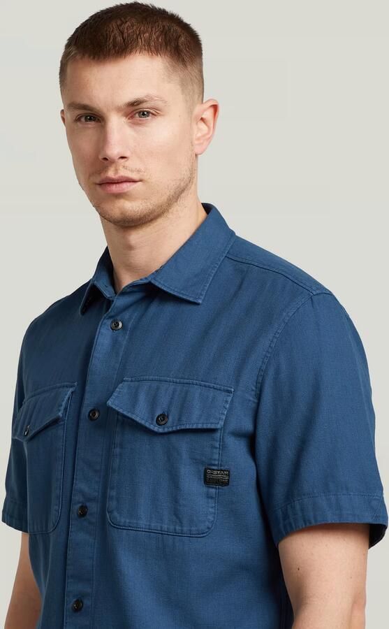 G-Star RAW Marine Slim Overhemd Midden blauw Heren - Foto 4