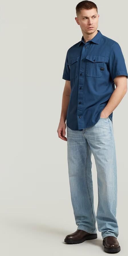 G-Star RAW Marine Slim Overhemd Midden blauw Heren - Foto 7