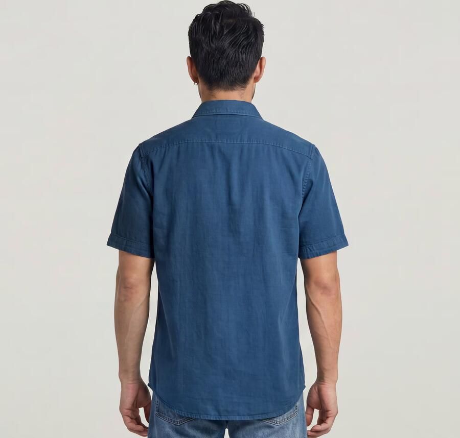 G-Star RAW Marine Slim Overhemd Midden blauw Heren - Foto 4