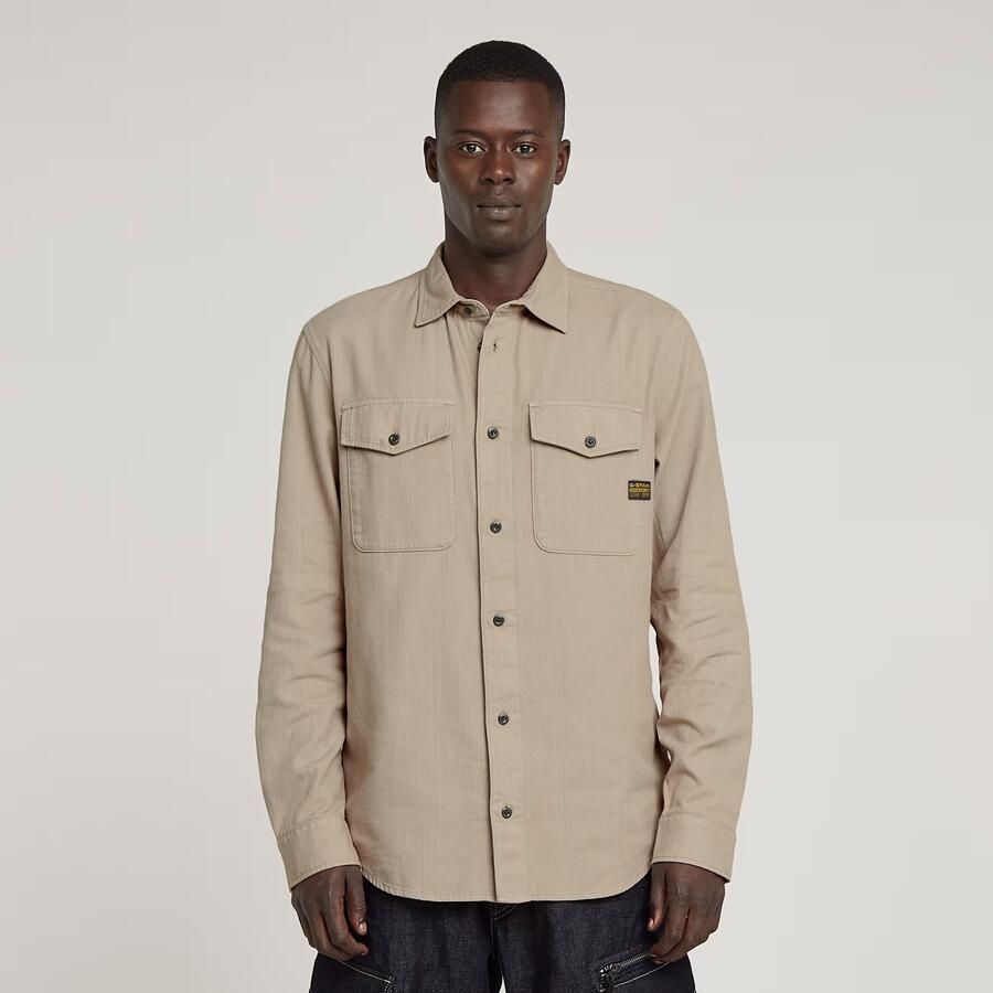 G-Star Raw Slim fit vrijetijdsoverhemd met borstzakken model 'Marine'