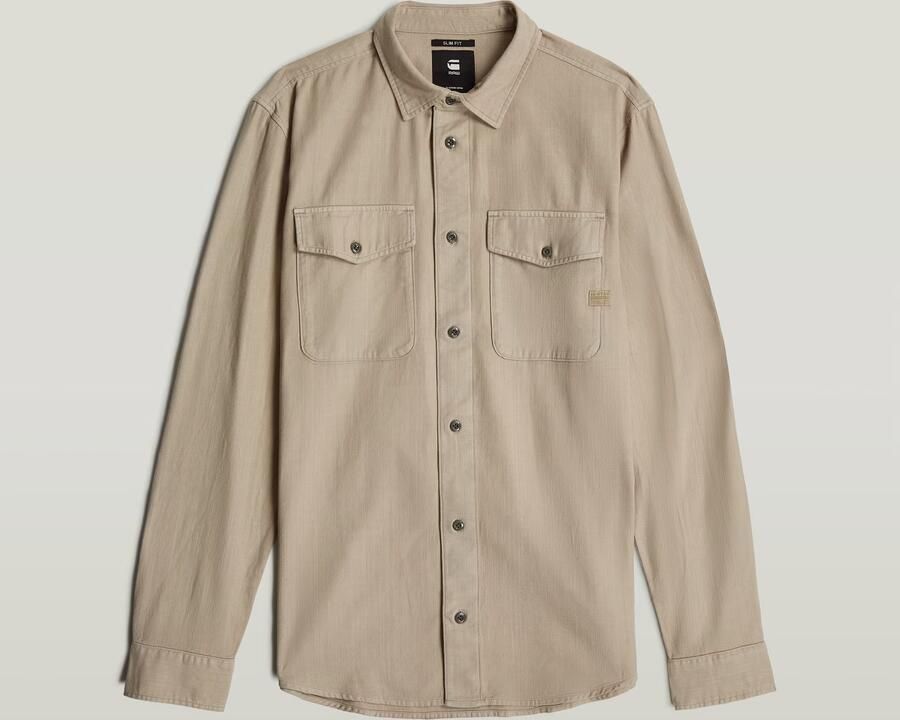 G-Star Raw Slim fit vrijetijdsoverhemd met borstzakken model 'Marine' - Foto 7