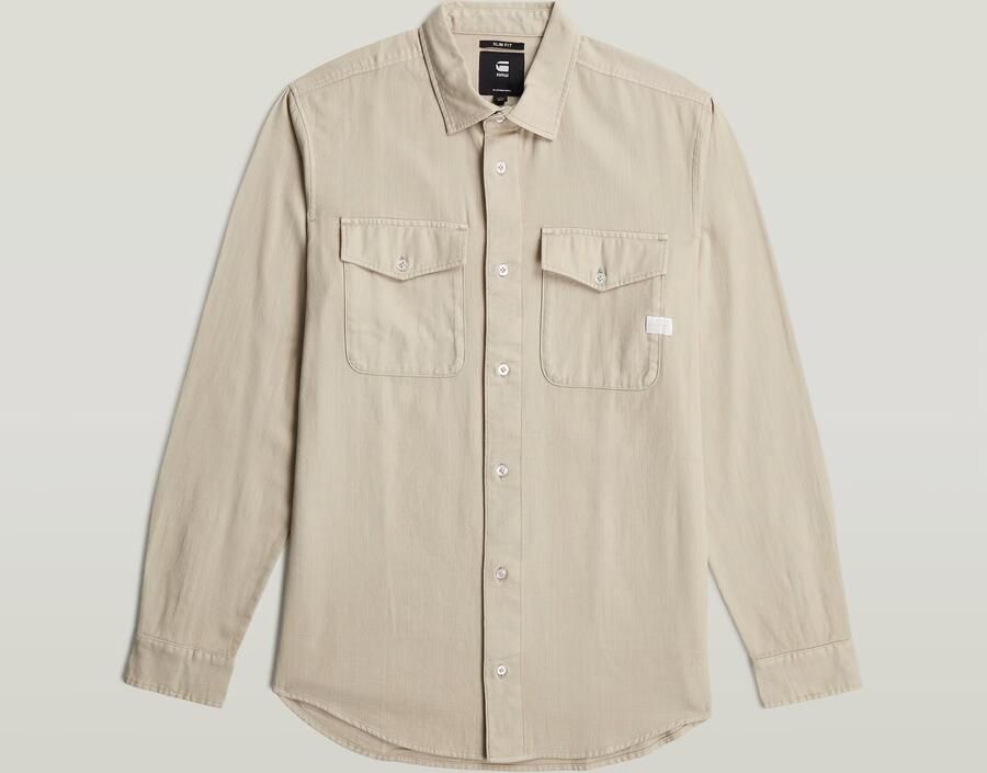 G-Star RAW Marine Slim Shirt Beige Heren - Foto 6