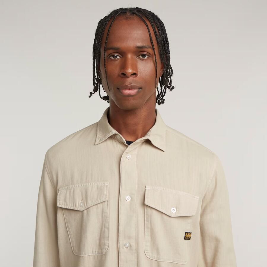 G-Star RAW Marine Slim Shirt Beige Heren - Foto 3