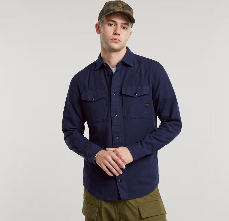 G-Star Raw Slim fit vrijetijdsoverhemd met borstzakken - Foto 9