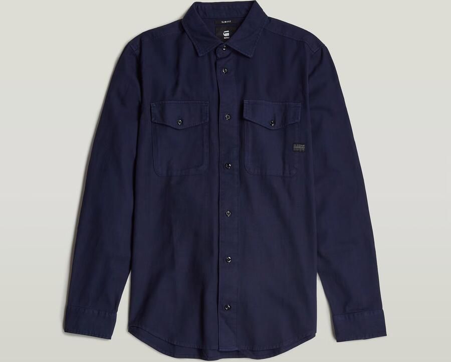 G-Star Raw Slim fit vrijetijdsoverhemd met borstzakken - Foto 8