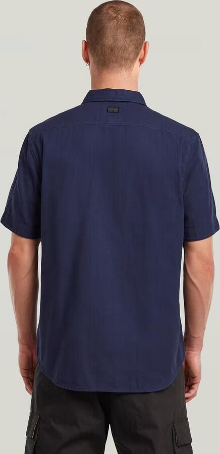 G-Star RAW Overhemd met korte mouwen Marine Slim Shirt met opgestikte zakken - Foto 9