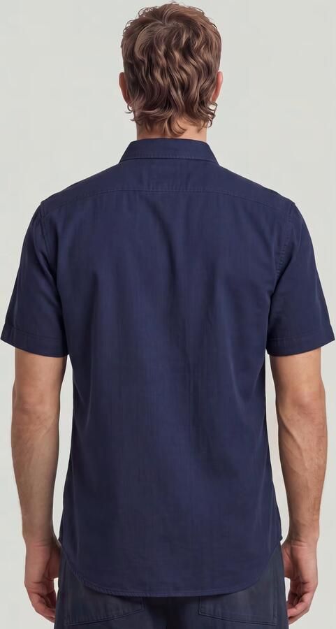 G-Star RAW Overhemd met korte mouwen Marine Slim Shirt met opgestikte zakken - Foto 11