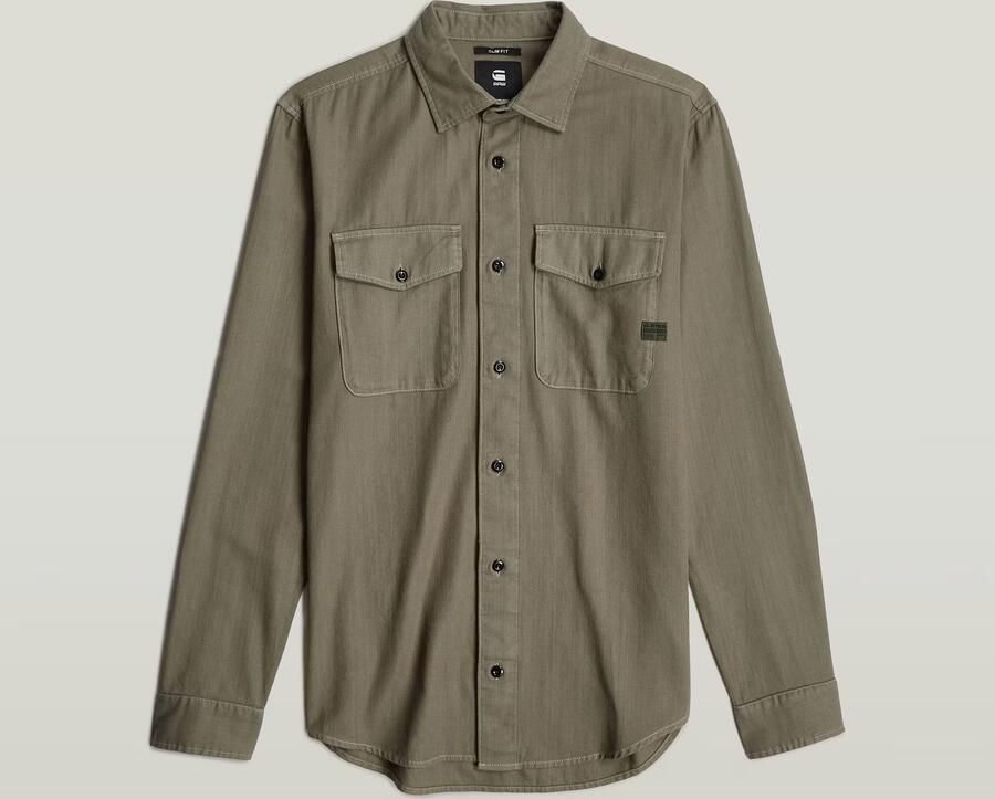 G-Star Raw Slim fit vrijetijdsoverhemd met borstzakken - Foto 8
