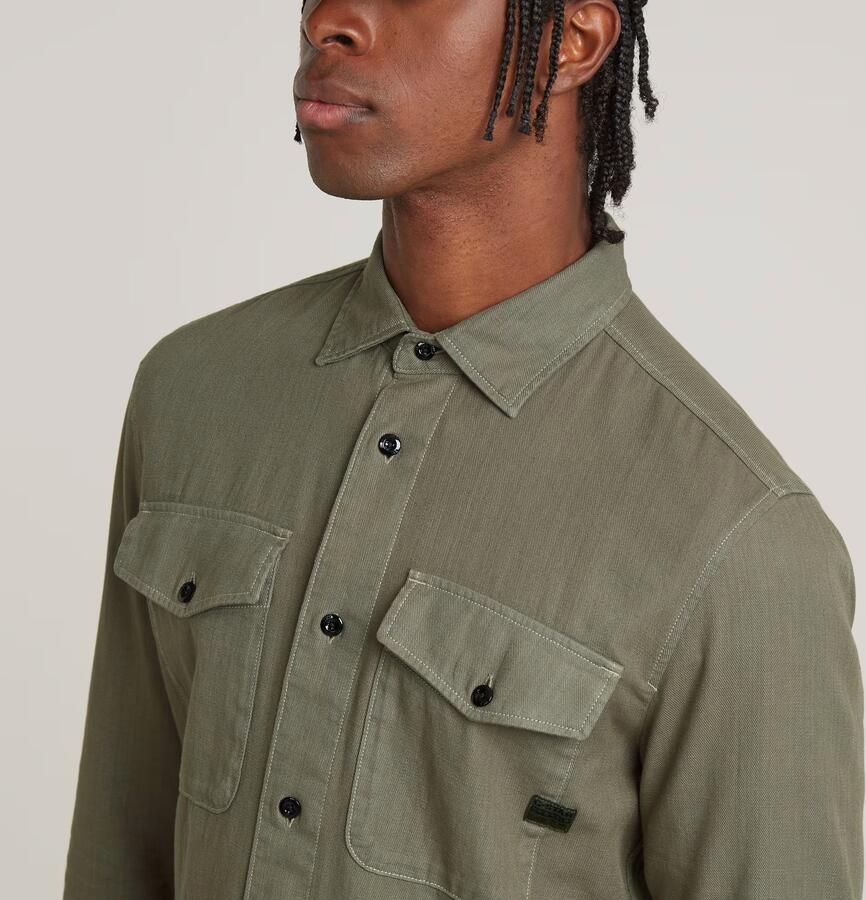 G-Star Raw Slim fit vrijetijdsoverhemd met borstzakken - Foto 7