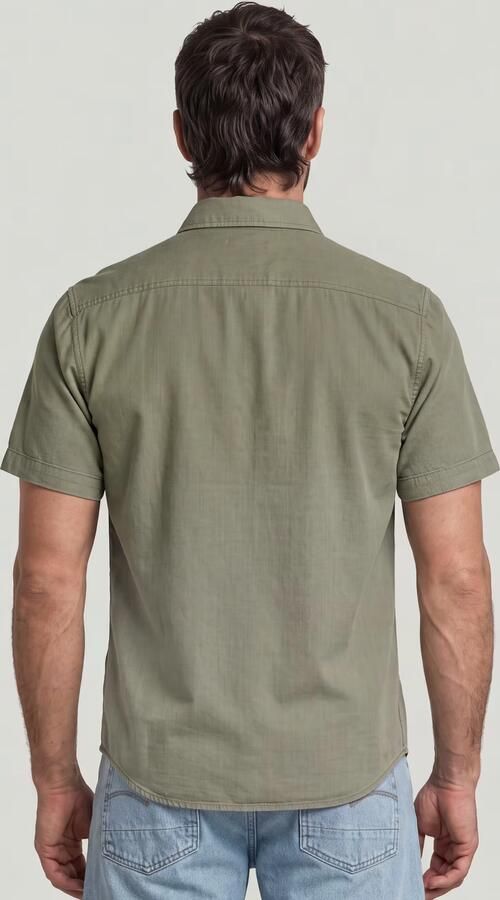 G-Star RAW slim fit denim overhemd Marine donkergroen - Foto 6