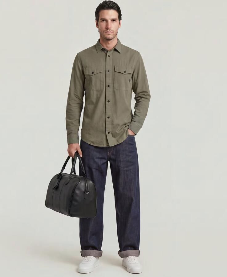 G-Star Raw Slim fit vrijetijdsoverhemd met borstzakken - Foto 9