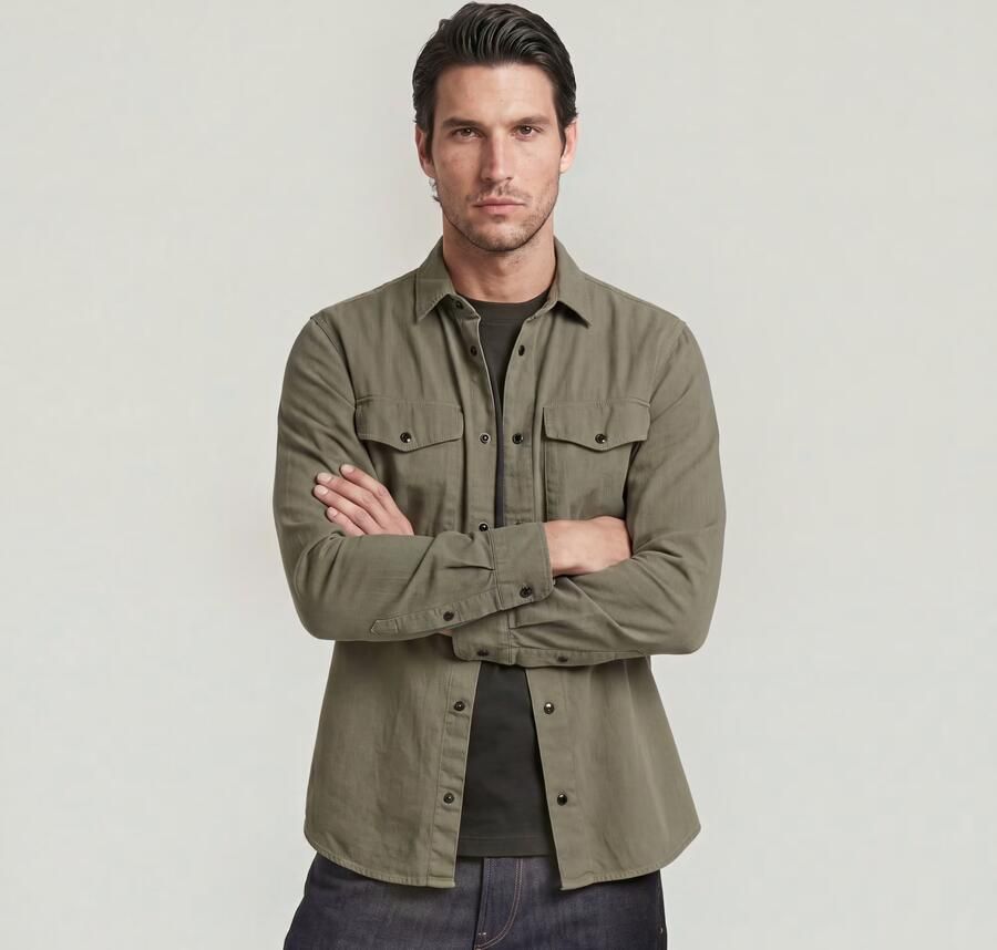 G-Star Raw Slim fit vrijetijdsoverhemd met borstzakken - Foto 8