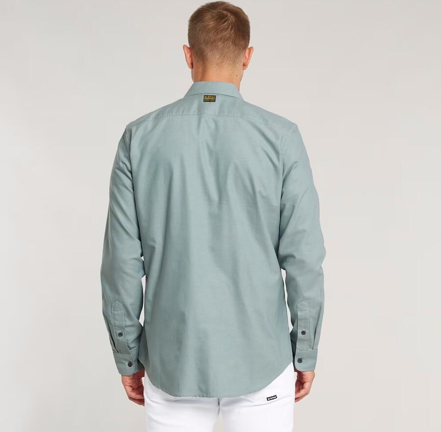 G-STAR slim fit denim overhemd Marine grijsblauw - Foto 8