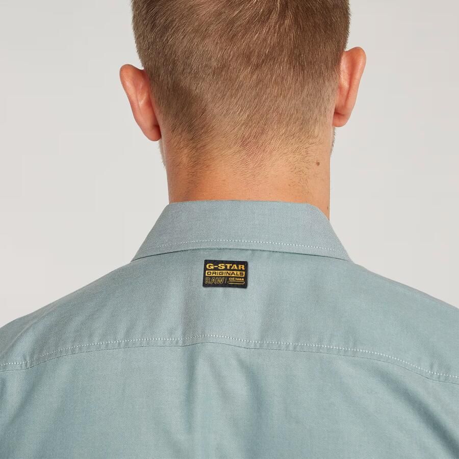 G-STAR slim fit denim overhemd Marine grijsblauw - Foto 5