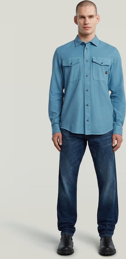 G-Star RAW Marine Slim Shirt Midden blauw Heren - Foto 5