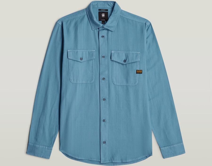 G-Star RAW Marine Slim Shirt Midden blauw Heren - Foto 2