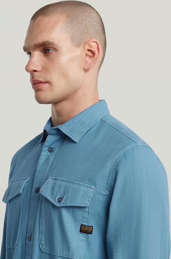 G-Star RAW Marine Slim Shirt Midden blauw Heren - Foto 3