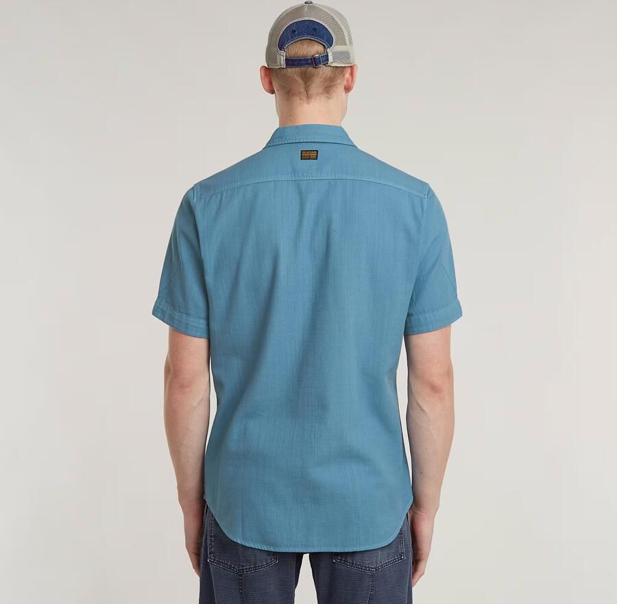 G-STAR RAW Heren Overhemden Marine Slim Shirt S\s Blauw - Foto 8