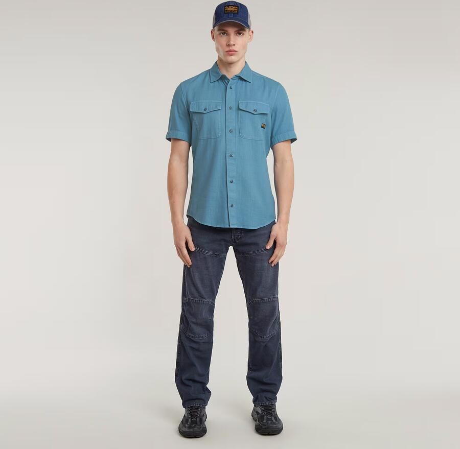 G-STAR RAW Heren Overhemden Marine Slim Shirt S\s Blauw - Foto 9