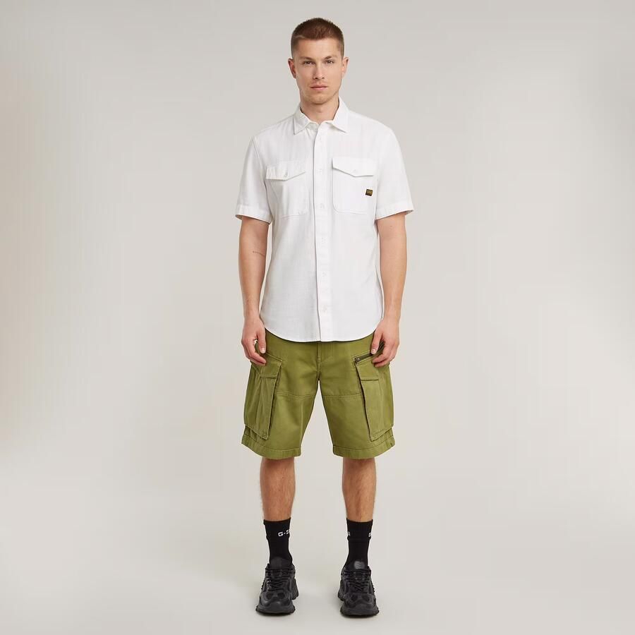 G-Star RAW Overhemd met korte mouwen Marine Slim Shirt met opgestikte zakken - Foto 4