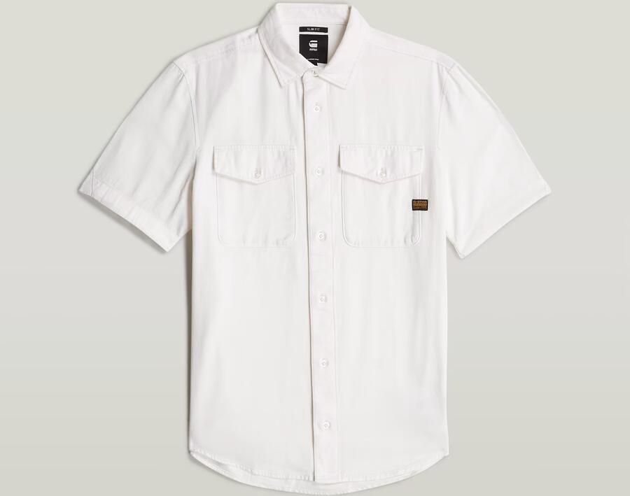 G-Star RAW Overhemd met korte mouwen Marine Slim Shirt met opgestikte zakken - Foto 7