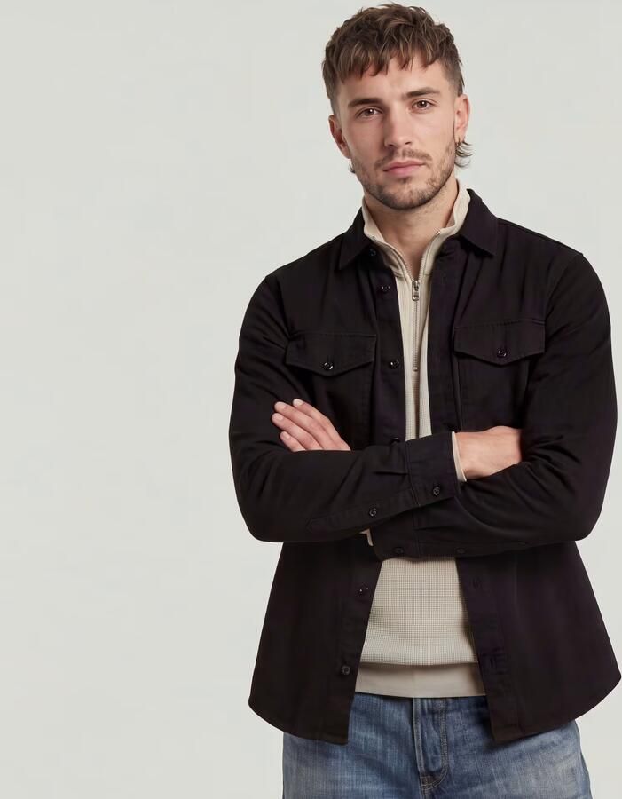 G-Star Raw Overhemd Lange Mouw D24963-D454 MARINE SLIM-B564 BLACK - Foto 7