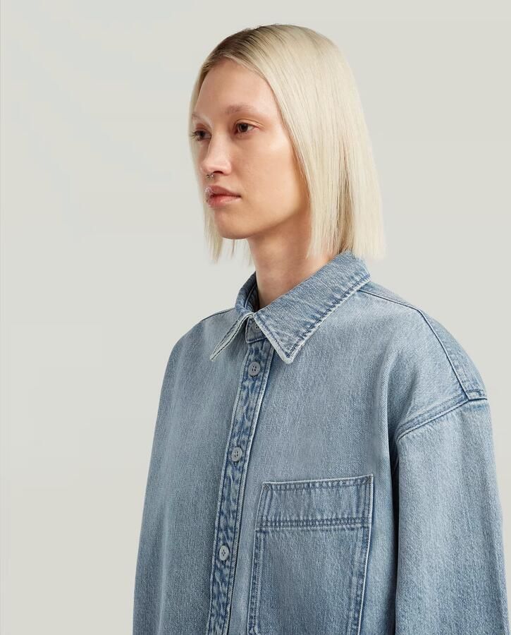 G-Star RAW Maxi 1-Pocket Overshirt Anders Dames - Foto 4