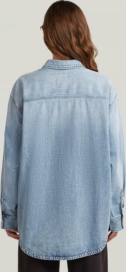 G-Star RAW Maxi Overshirt Lichtblauw Dames - Foto 6