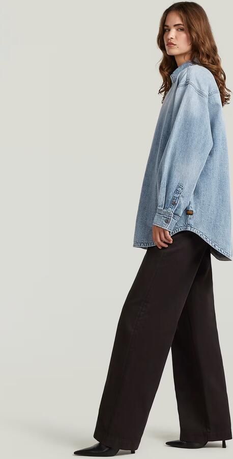 G-Star RAW Maxi Overshirt Lichtblauw Dames - Foto 5
