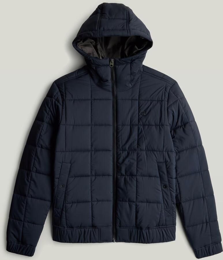 G-Star RAW Meefic Quilted Hooded Jack Donkerblauw Heren