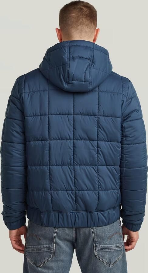 G-Star RAW Meefic Quilted Hooded Jack Midden blauw Heren - Foto 5