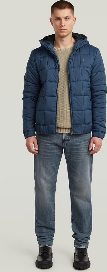 G-Star RAW Meefic Quilted Hooded Jack Midden blauw Heren - Foto 7