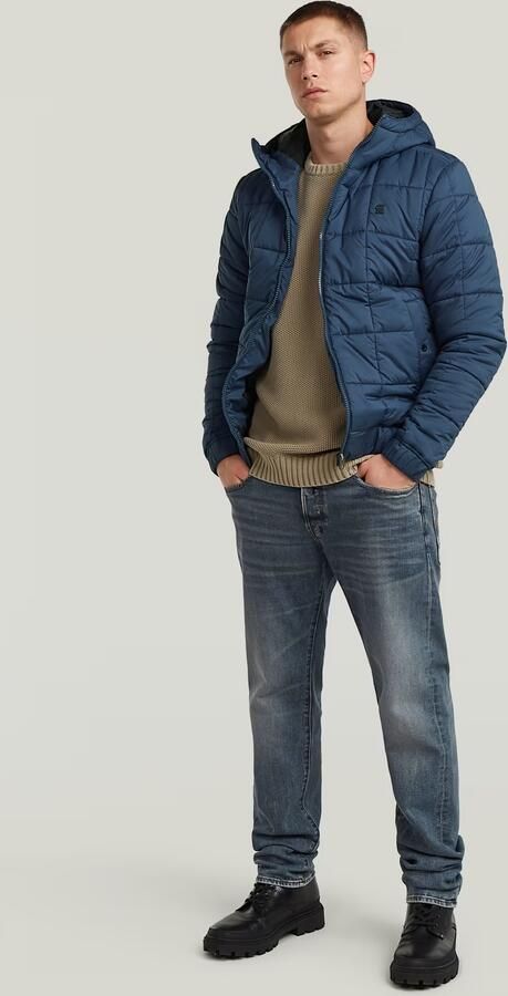 G-Star RAW Meefic Quilted Hooded Jack Midden blauw Heren - Foto 6