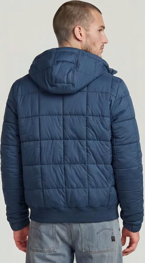 G-Star RAW Meefic Quilted Hooded Jack Midden blauw Heren - Foto 6