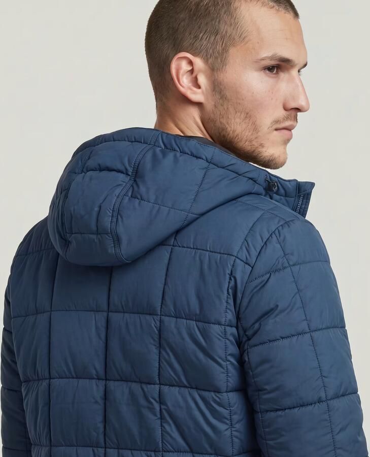 G-Star RAW Meefic Quilted Hooded Jack Midden blauw Heren - Foto 4