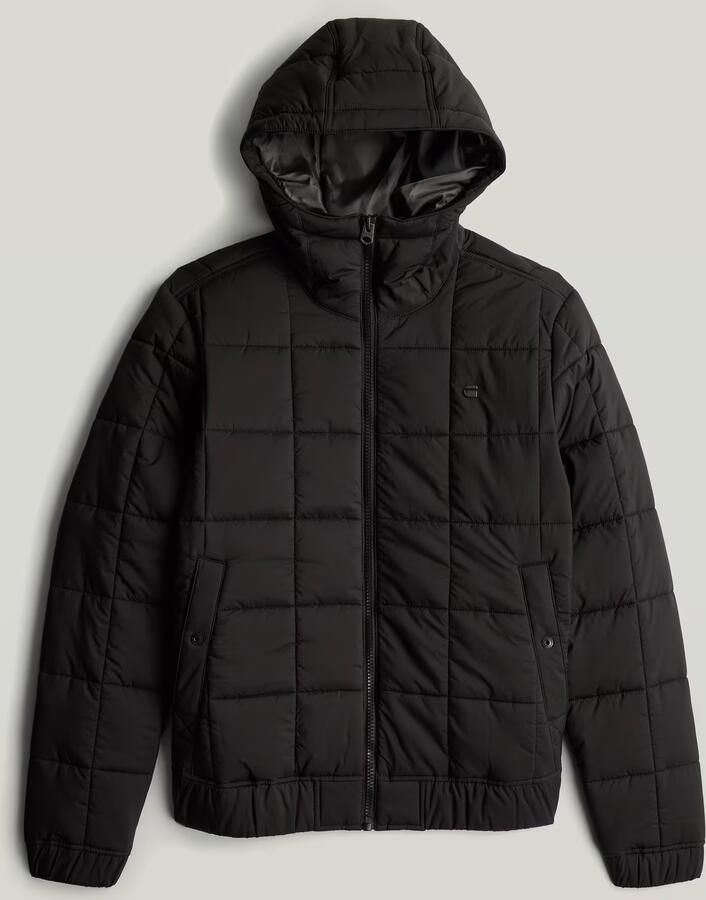 G-Star RAW Meefic Quilted Hooded Jack Zwart Heren