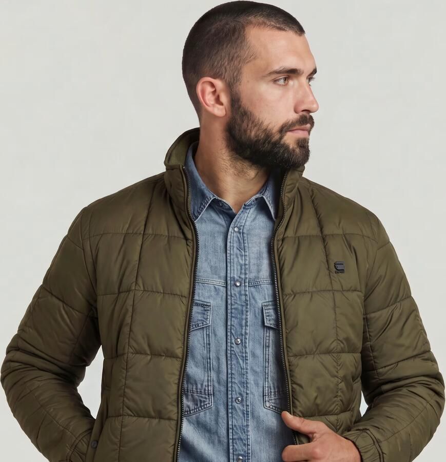 G-Star RAW Meefic Quilted Jack Groen Heren - Foto 3