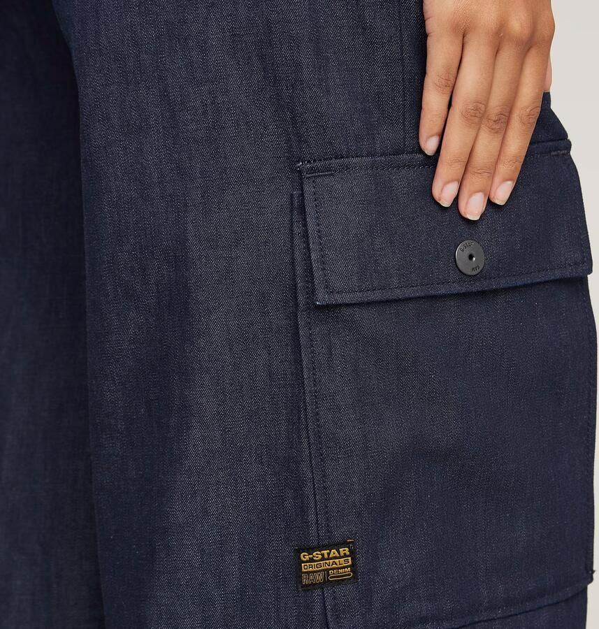 G-Star RAW Mega Cargo Broek Denim Donkerblauw Dames - Foto 4