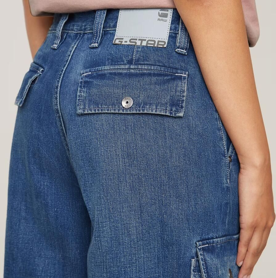 G-Star RAW Mega Cargo Broek Denim Donkerblauw Dames - Foto 6