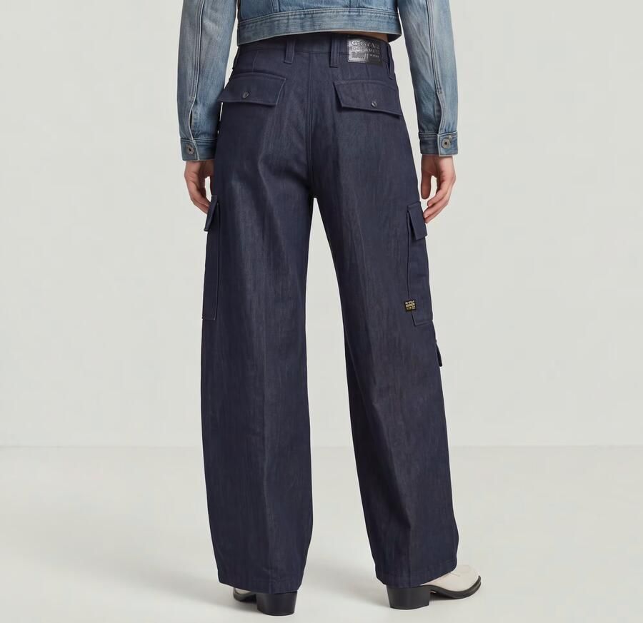 G-Star RAW Mega Cargo Broek Denim Donkerblauw Dames - Foto 5