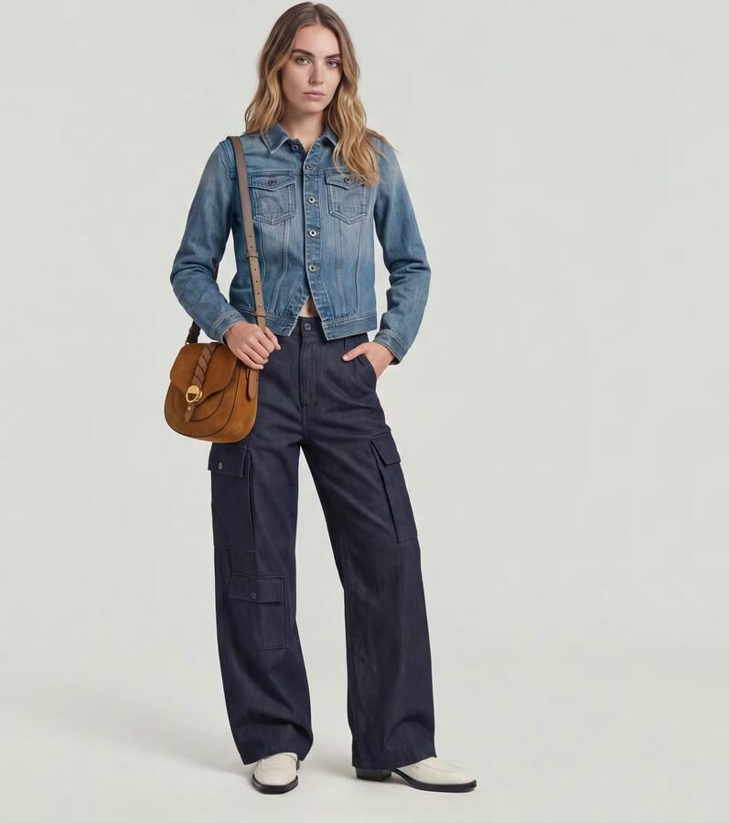 G-Star RAW Mega Cargo Broek Denim Donkerblauw Dames - Foto 7