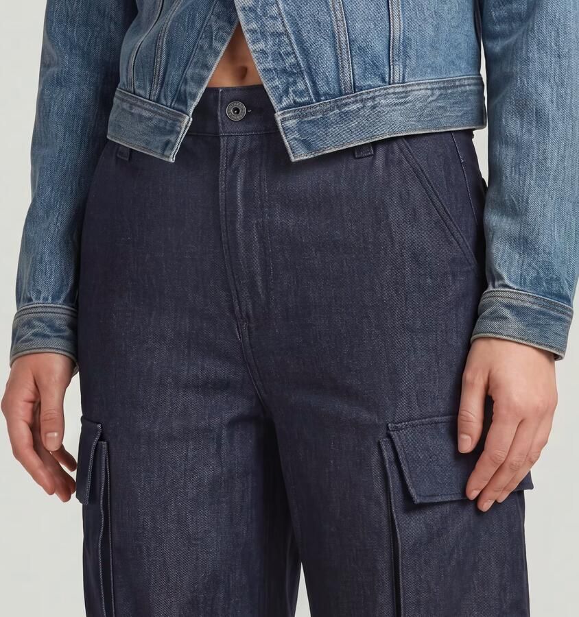 G-Star RAW Mega Cargo Broek Denim Donkerblauw Dames - Foto 6